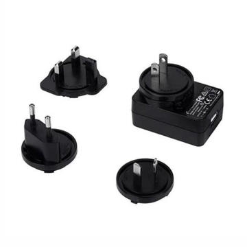 Interchangeable Plug Adapter EU/Us/UK/Au/Cn Standard 24V 0.5A Power Supply